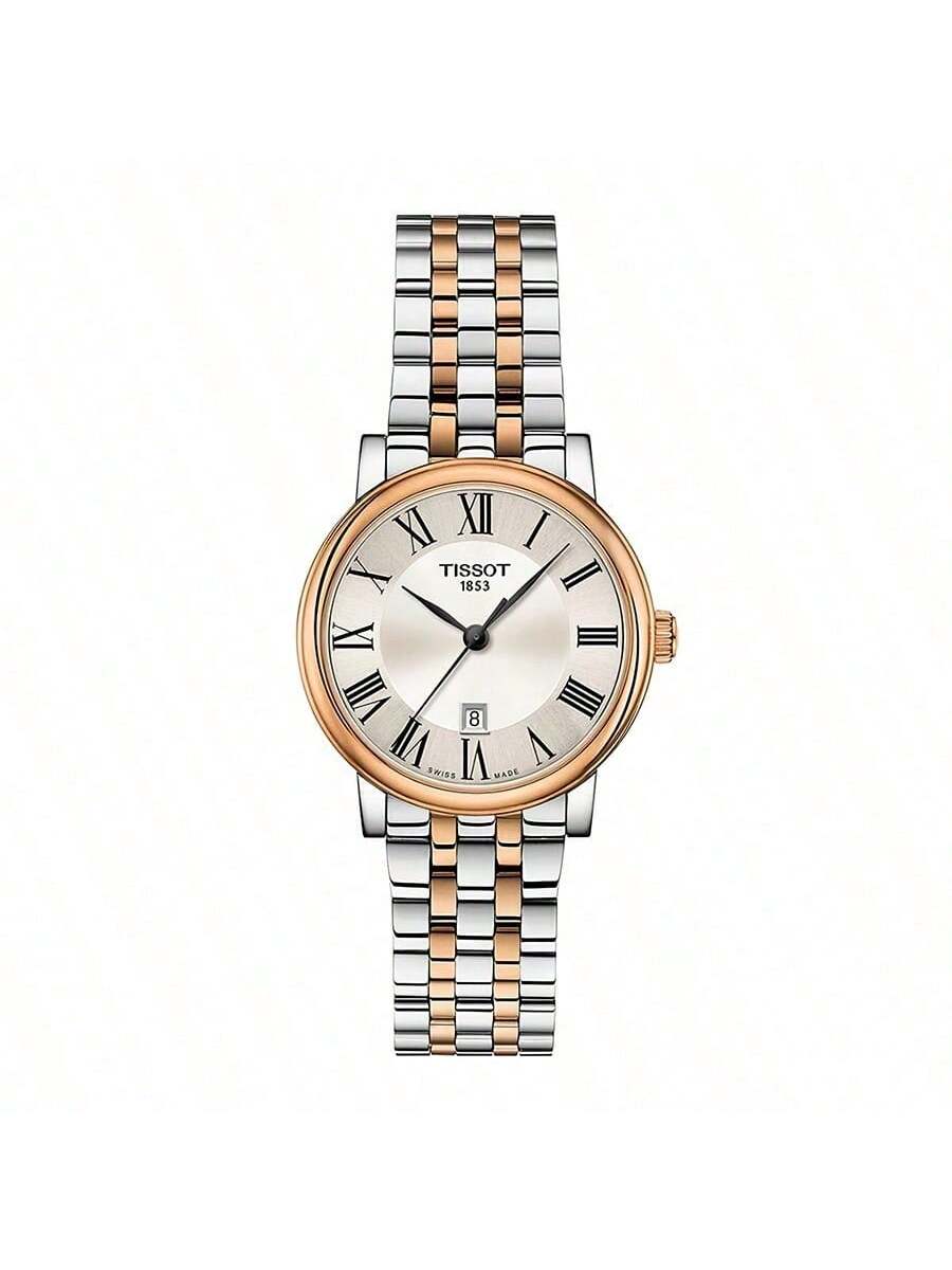 

Tissot Carson Zhenme Quartz Watch, 50m Water-Resistant, Women s Swiss Watch, 30mm, Gray Dial, Stainless Steel Case & Bracelet T122.210.22.033.01 сірий