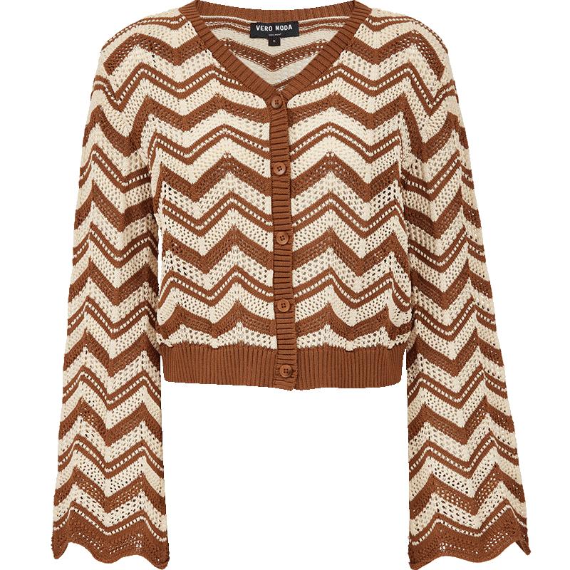 VEROMODA Women's V-Neck Cutout Knit Short Top