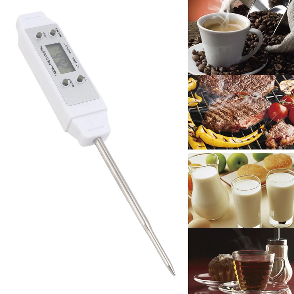 Digital Food Thermometer High Accuracy Electronic   Thermometer with Probe for Kitchen Cooking Baking Milk Coffee
