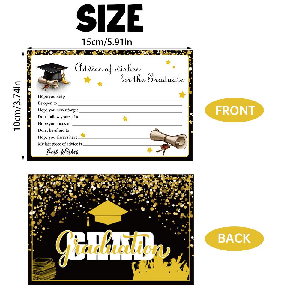 8/16pcs Graduation Advice  Cards 2025 Graduation Party Decorations for the Graduate College High School Favors Table Games
