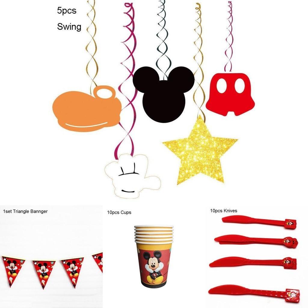 Párty potřeby s motivem Mickey Mouse pro veselé a slavnostní narozeninové oslavy