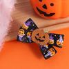 Eyeball Pumpkin Hairpin Funny Bat Duckbill Clip Halloween Bow Hair Clip  Female/Children