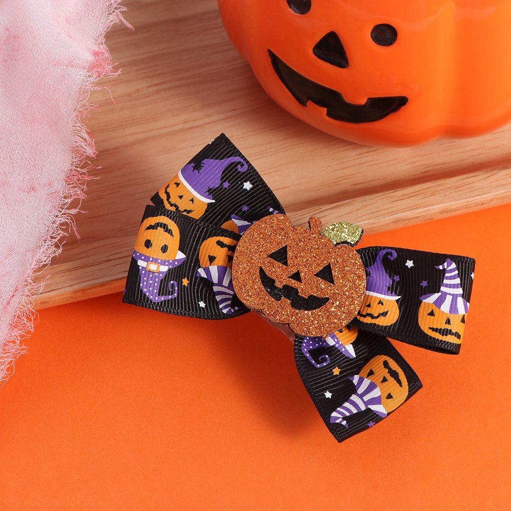 Eyeball Pumpkin Hairpin Funny Bat Duckbill Clip Halloween Bow Hair Clip Female/Children