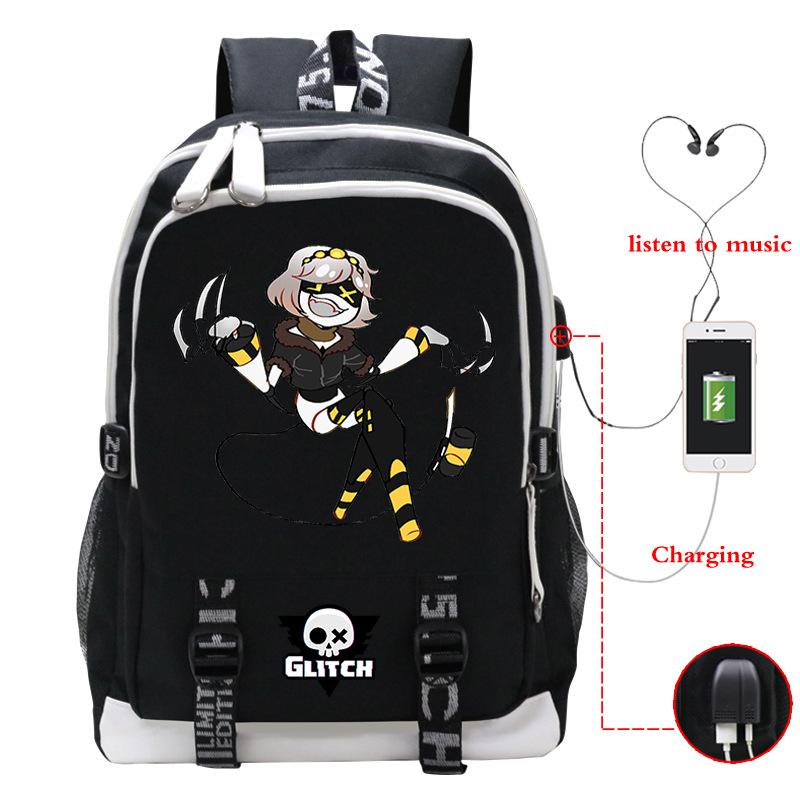 Murder Drones Leisure Travel Backpack Multifunctional USB Student School Bag Large Capacity