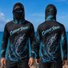 Fishing Hoodie Shirt Men Long Sleeve Protection Face Mask Quick Dry Sun Shirt Performance Fishing Jersey Sailfish
