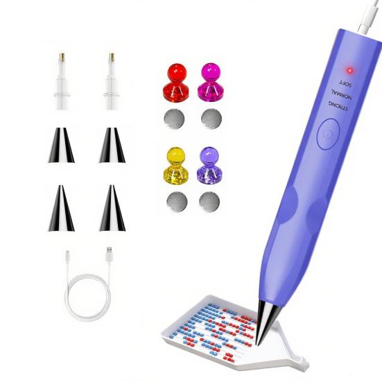 Electric Diamond Art Pen Vacuum Diamond Placement Tool USB Rechargeable No Wax Needed Diamond Art Pen for Beginners Adults