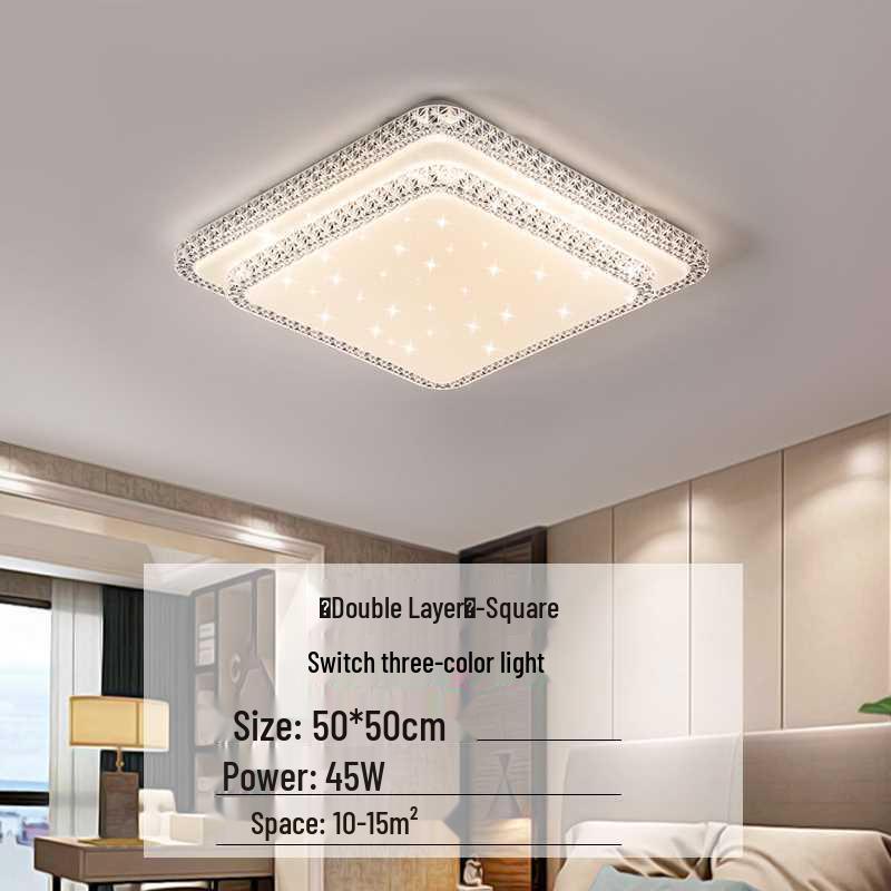 Modern Faux Crystal Round Ceiling Lamp Fixture for Living Room or Bedroom