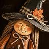Vintage Style Witch Party Supplies Wooden Figurine, Halloween Statues with Rustic Home Decor Broom Pumpkin Black Cat, Fall Farmhouse Tabletop
