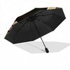 1pc Elegant Raven with Flowers Automatic Opening Folding Umbrella, Outdoor, Perfect Gift for Fans, Travelers, Everyday Use.R032