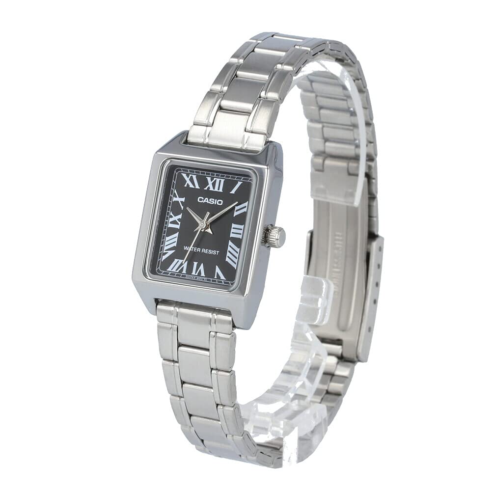 CASIO Standard Cheap Casio Analog Basic Metal Black Women s Watch, LTP-V007D-1B [Used]