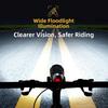 Solar Bicycle Light With Horn Led Bike Front Lamp Headlight For Bicycle Mountain Road Bike Electric Bell Cycling Accessories