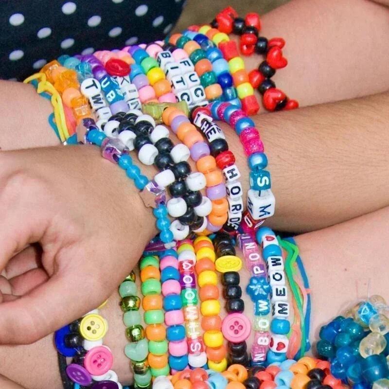 Acrylic A-Z 26 Letter Round Beads Colorful Alphabet Loose Spacer Beads For Jewelry Making Diy Bracelet Necklace Accessories