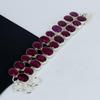 Dainty Kashmir Ruby Gemstone Handmade 925 Sterling Silver Bracelet, Kashmir Ruby Bracelet For Wife , Unisex Bracelet, Easter Gift