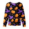 Women's Casual Fashion Long Sleeve Standing Collar Single Breasted Halloween Printed Workwear Jacket Tops