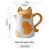 Cute Orange Cat Ceramic Teapot