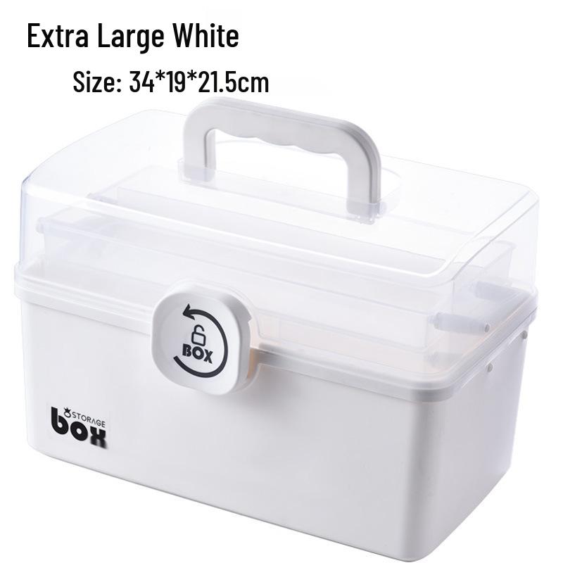 Double-Layer Portable First Aid Kit: Large Capacity Family Medicine Box