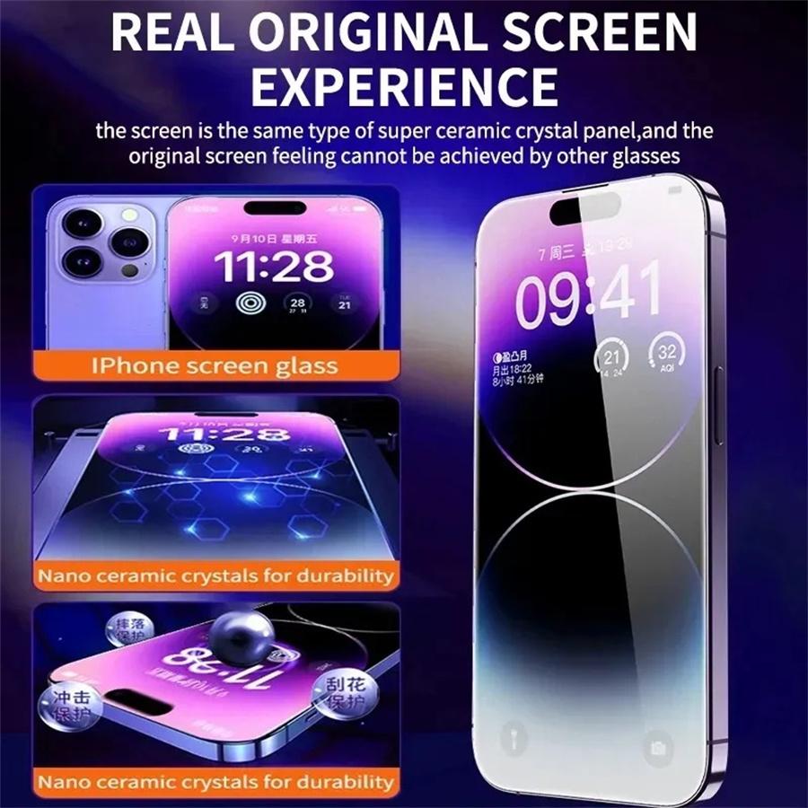 Dust Free Box Screen Protector for IPhone 18 17 16 15 14 13 12 11 Pro Max Tempered Glass for IPhone Xs Max XR X Auto-Dust Removal Kit