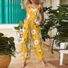 Women's Casual Jumpsuit Sleeveless Fashion Floral Print Jumpsuit