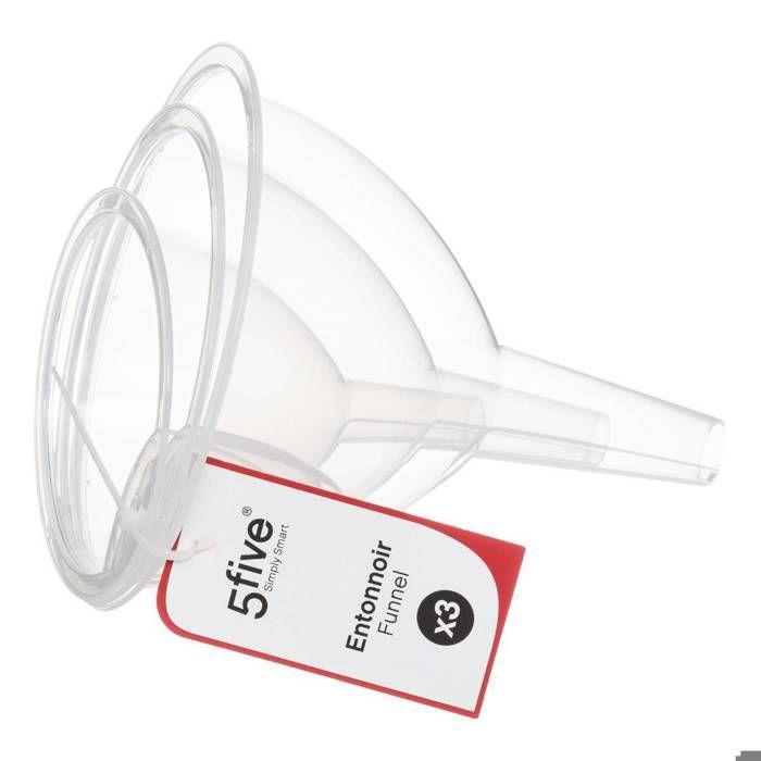 5five - lot de 3 entonnoirs en plastique