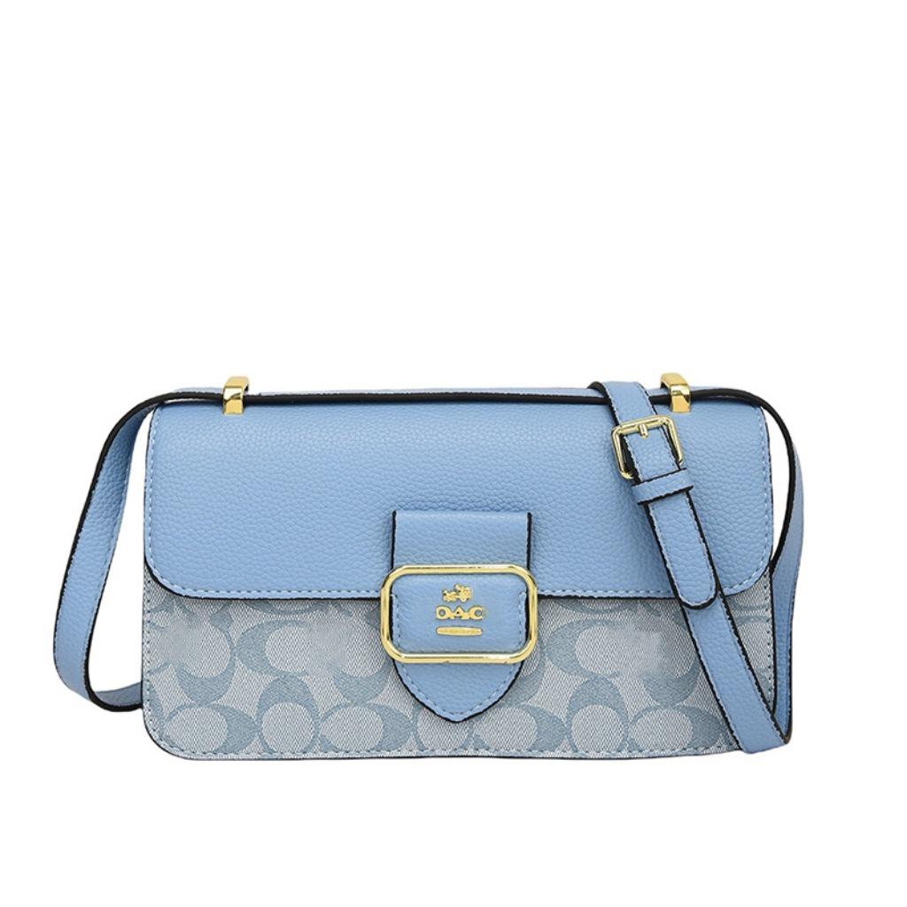 

Women s Retro Textured Single Shoulder Crossbody Bag with Versatile Letter Print синий