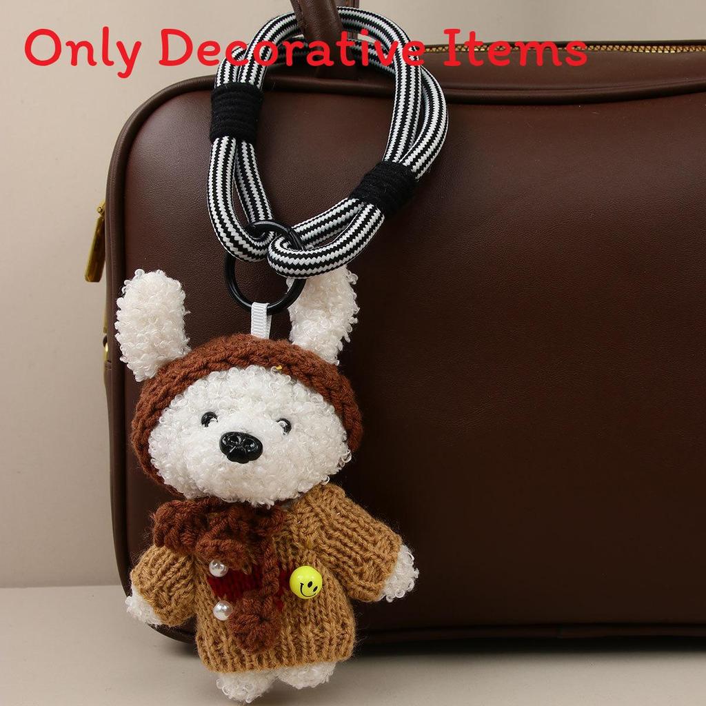 Cute Plush Bear Keychain With Woolen Sweater For Kids And Teen Gift
