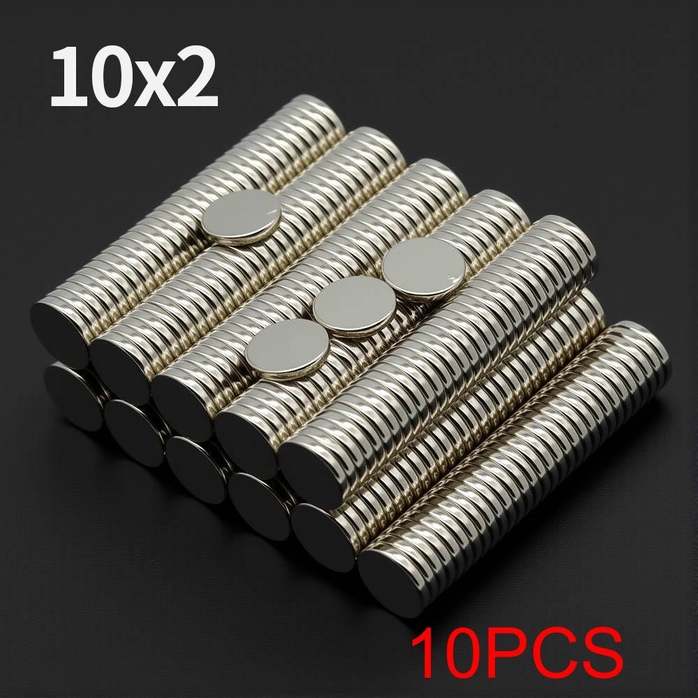 Powerful Neodymium Magnet N35 NdfeB Permanent Magnetic imanes Round Super Strong Fridge Magnets DIY 10x1 10x2 10x3 10x4 10x5mm