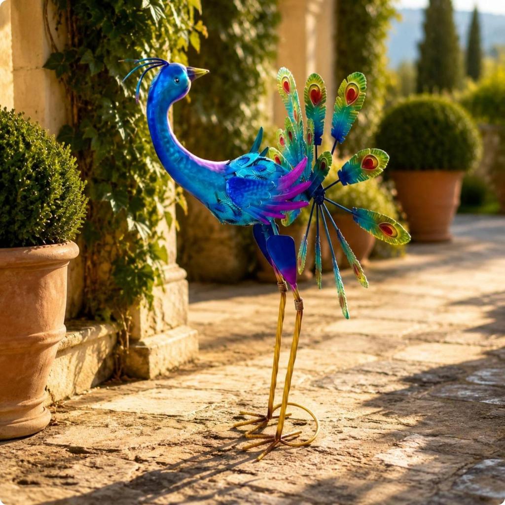 Peacock Wind Colorful Easy Assembly for Patio