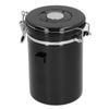 Coffee Beans Canister with Exhaust Valve Stainless Steel Storage Sealing Container with Spoon
