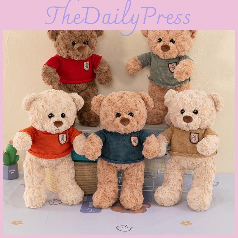 Bear Sweater Plush Toy Heart Meet Stuffed Animal Hug Birthday Decoration Gift