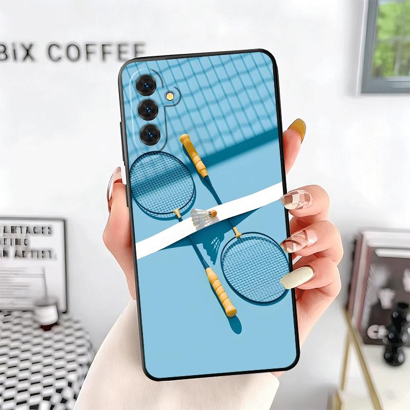 Badminton Sport Soft Phone Case for Samsung A17 A37 A57 A16 A26 A36 A56 A15 A25 A35 A55 A14 A24 A34 A54 A13 A23 A33 A53 A52 A12