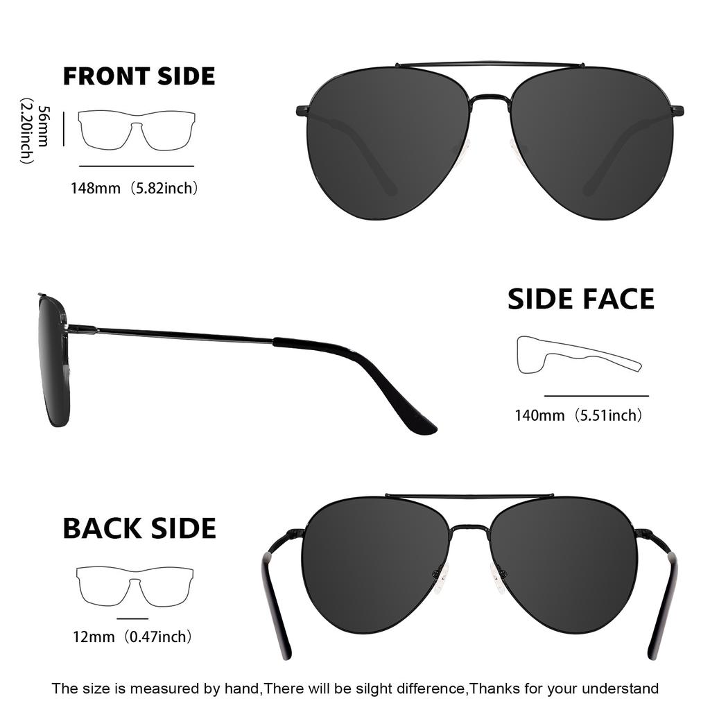 MAXJULI XL Size Extra Large Sunglasses for Daily Use 148 MM for Big Wide Heads Men Metal Eyeglasses for Daily Wear 8814