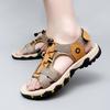 Leather Men Water Beach Sandals Summer Outdoor Casual Closed Toe Sports Sandals Non-slip Soft Hiking Wading Sneakers