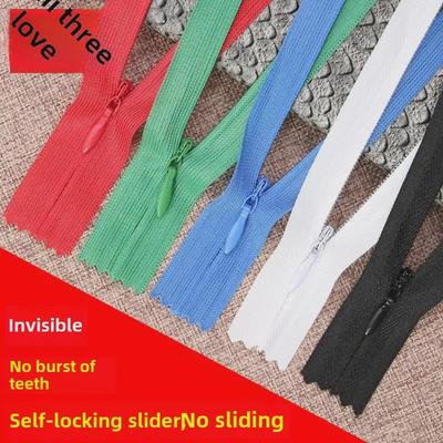 Black & White Invisible Zipper for Dresses, Pants, Skirts, Pillows, Quilt Covers