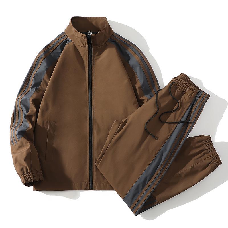 

Men s and Women s Same Spring and Autumn Trousers Sports Stand-up Collar Jacket Casual Suit Clothes 4XL