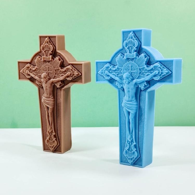 Silicone Candle Mold Catholic Gypsum Concrete Resins Cast 3D Virgins Soap Molds