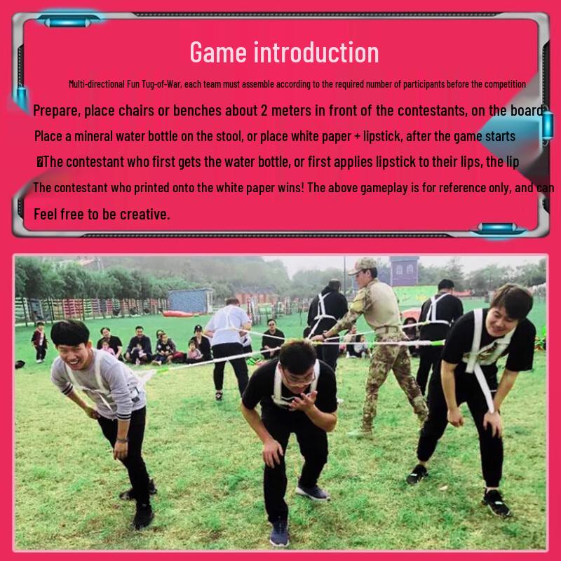 7-Person Multi-Directional Tug-of-War Rope Set