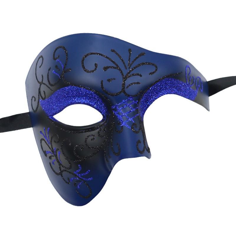 Halloween Retro Men’s Warrior Half-Face Mask: Italy, Venice, Rome, Egypt & Ancient Greece Style.