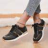Cross strap casual round head muffin sole single shoes classic color matching single shoes