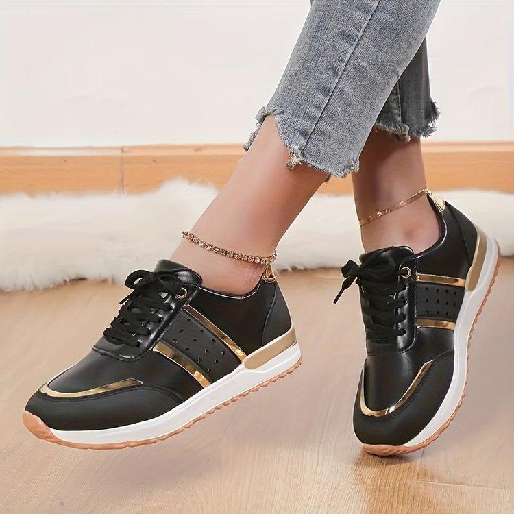 Cross strap casual round head muffin sole single shoes classic color matching single shoes