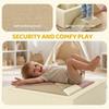 Soft Play 9 Piece Foam Climbing Blocks Soft Play Set with Tangram Play, Removable Cover for Kids Room, Ages 3-6 Years