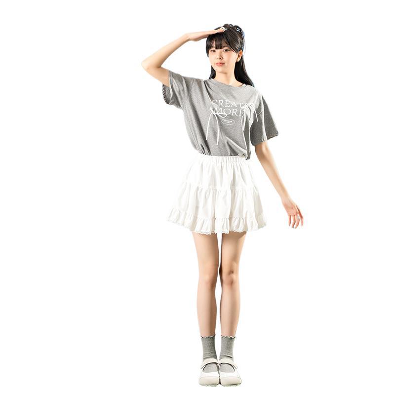 With skirt little white shoes women's summer breathable women's shoes sports sandals flat cloud puff single shoes