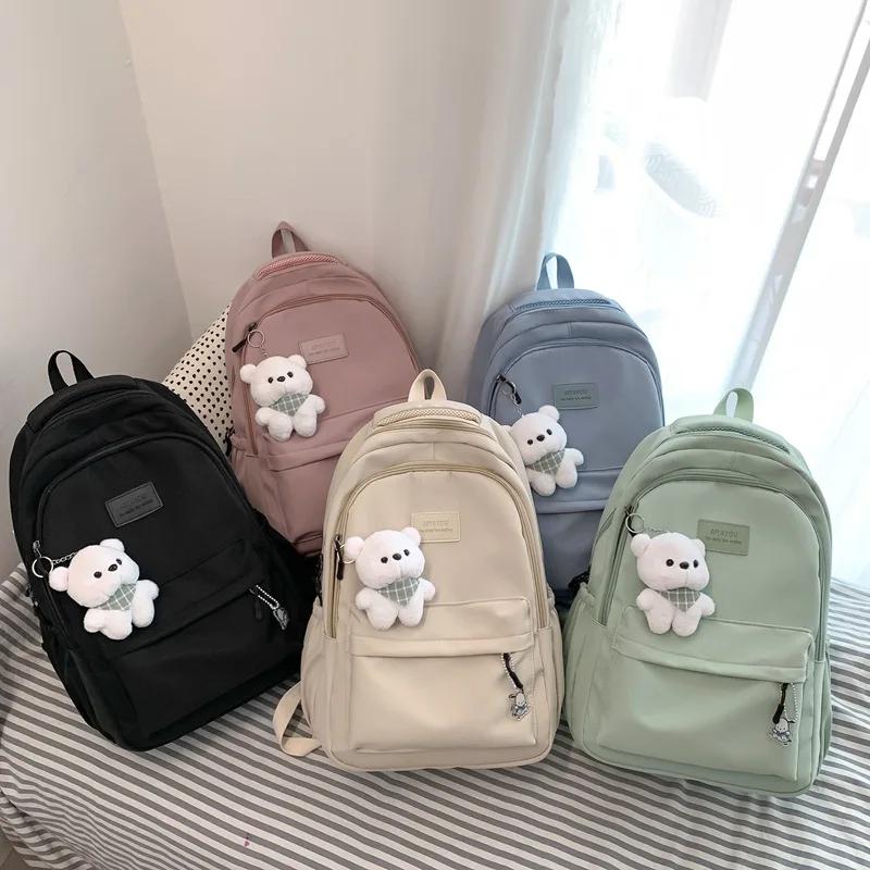 Kids Bag Female Fashion Lady High Capacity Waterproof College Backpack Trendy Girls Laptop School Bags Cute Girl Travel Book Bag