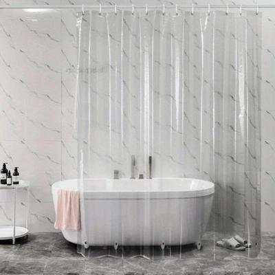 Shower Curtain Waterproof Plastic Clear Bath Curtains Bathroom Curtains Home Decoration with Hooks