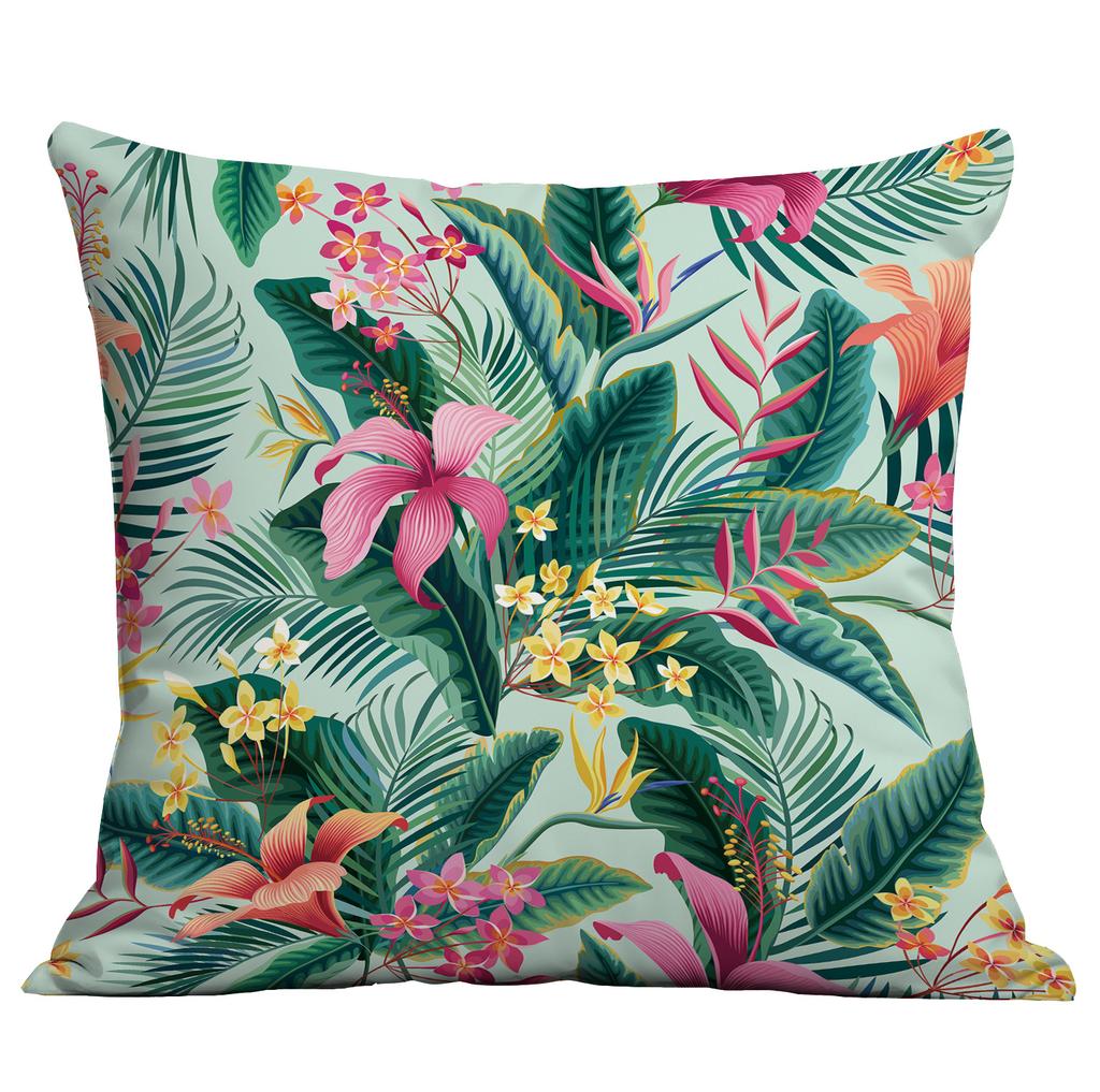 Νέα Πράσινα Φυτά, Τροπικά Φυτά, Μαξιλάρι Τυπωμένο Υψηλής Ευκρίνειας, Κάλυμμα Μαξιλαριού Καναπέ Σπιτιού