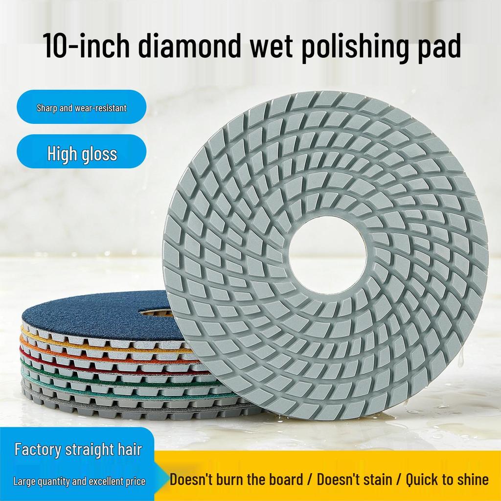 10" Diamond Grinding Pad for Marble, Granite & Terrazzo Floor Polishing Machine