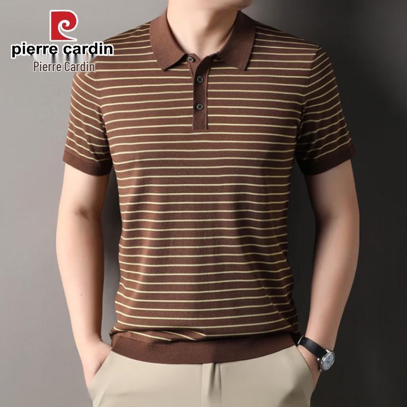 Pierre Cardin Men s Striped Short Sleeve Polo Shirt L