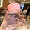 10.2Oz Mini Water Glass Bottle Clear Milk Cup Portable Reusable Drinking Cups Summer Drinkware Travel Outdoor Birthday Gifts