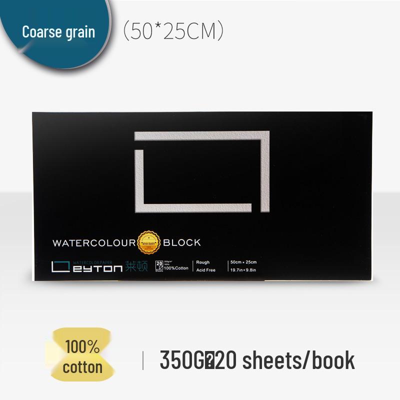 Leighton Portable Watercolor Sketchbook - Hand-painted, All Cotton, 32k-4k Sizes, 300g, Fine to Coarse Textures.