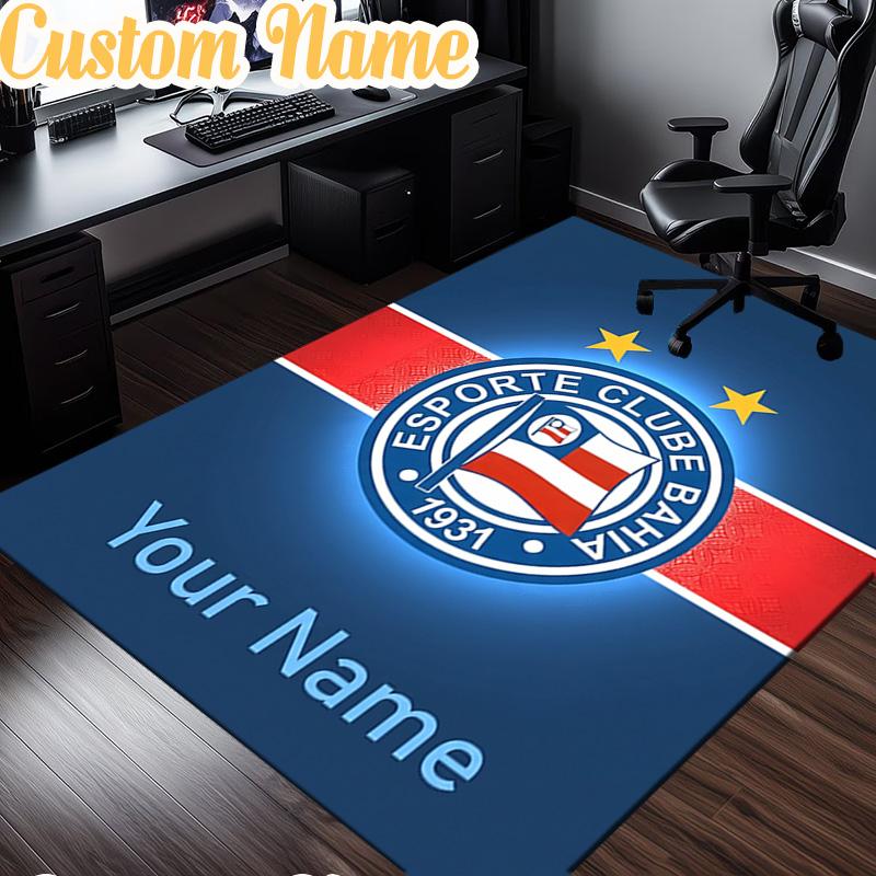 Custom Name Esporte Clube Bahia  Rug, Office Rug, Chair Rug, Carpet for Living Rooms, Doormat Game Rug Home Decor Christmas Gifts