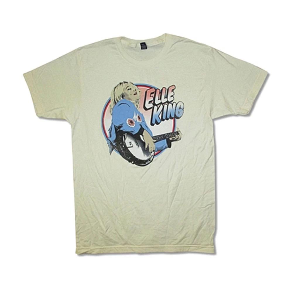Men s Elle King 2016 Banjo Portrait T-shirt Medium Cream XL